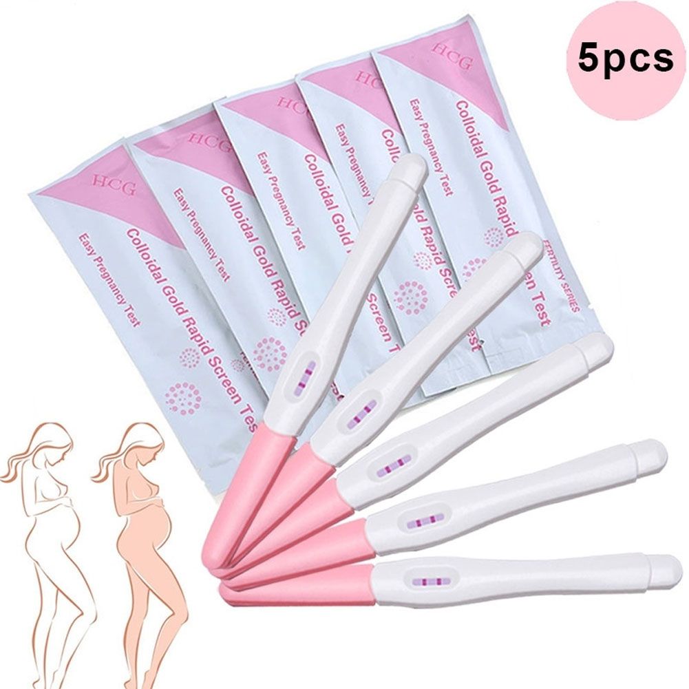 5Pcs Ultra Eay Pregnancy Midstream Test Strip Kit Home-