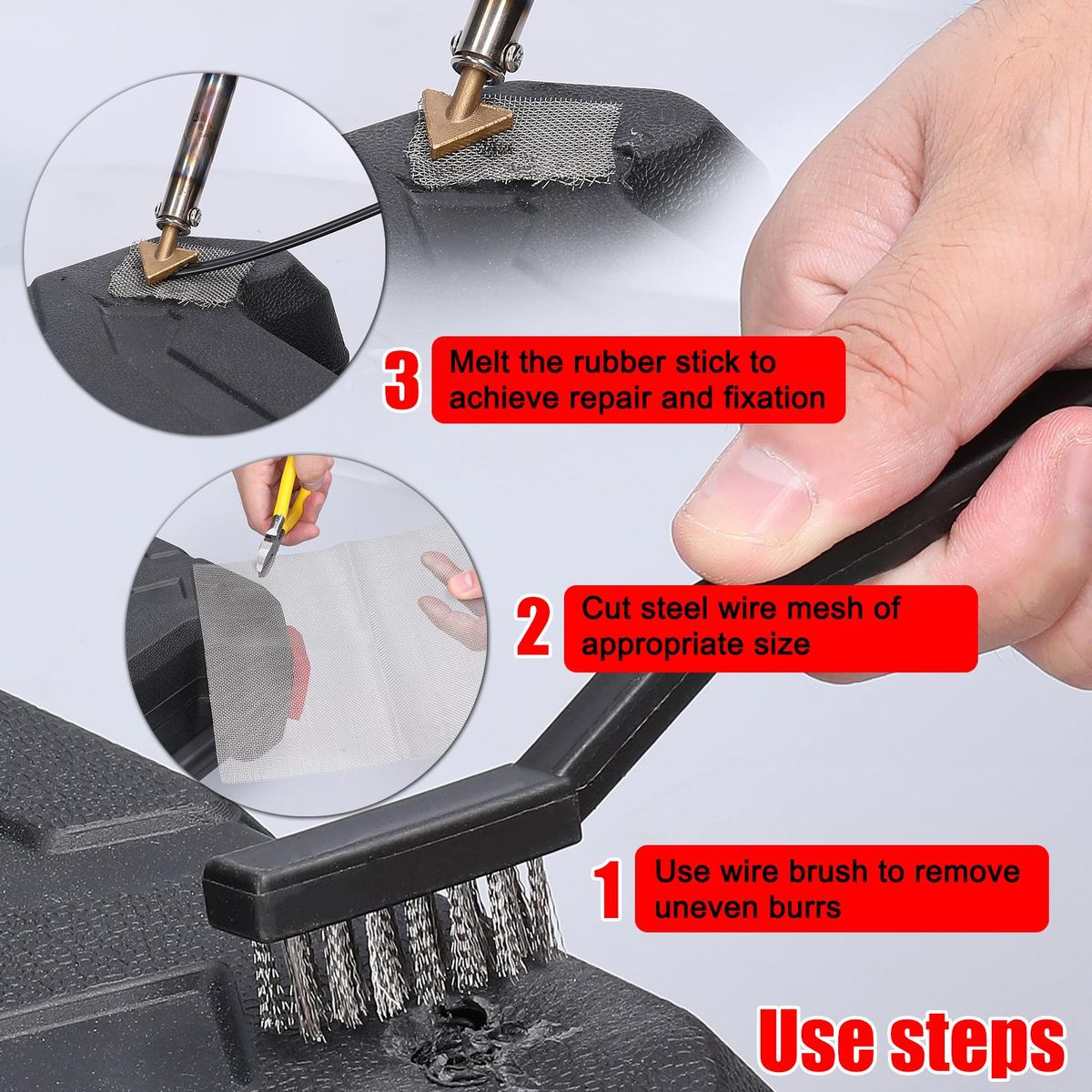 Handy Plastics Welding Device Garage Tools ABS PVC PE Repairing Machine Car Bumpers Repairing Tool Plastics Smoothing Tool