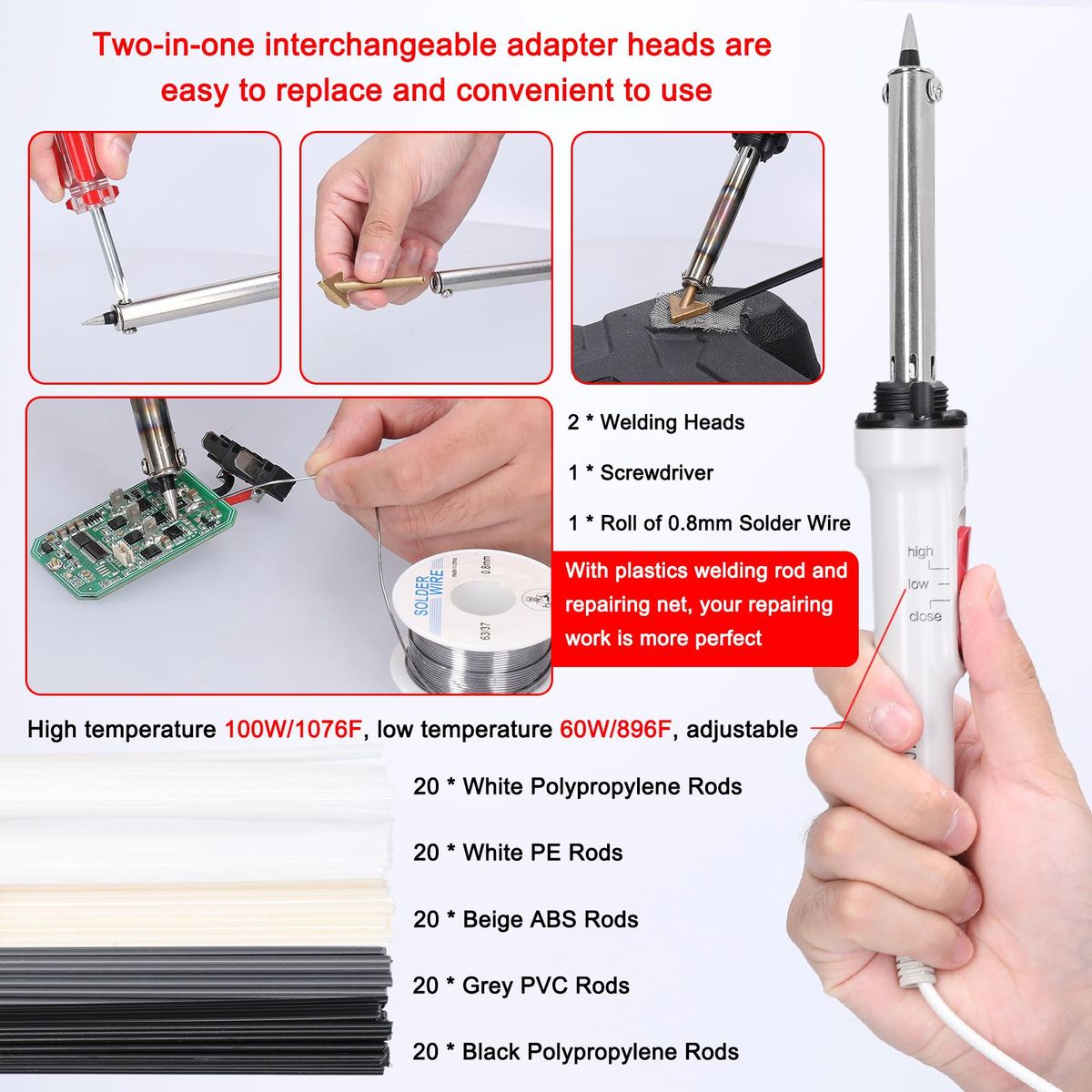 Handy Plastics Welding Device Garage Tools ABS PVC PE Repairing Machine Car Bumpers Repairing Tool Plastics Smoothing Tool