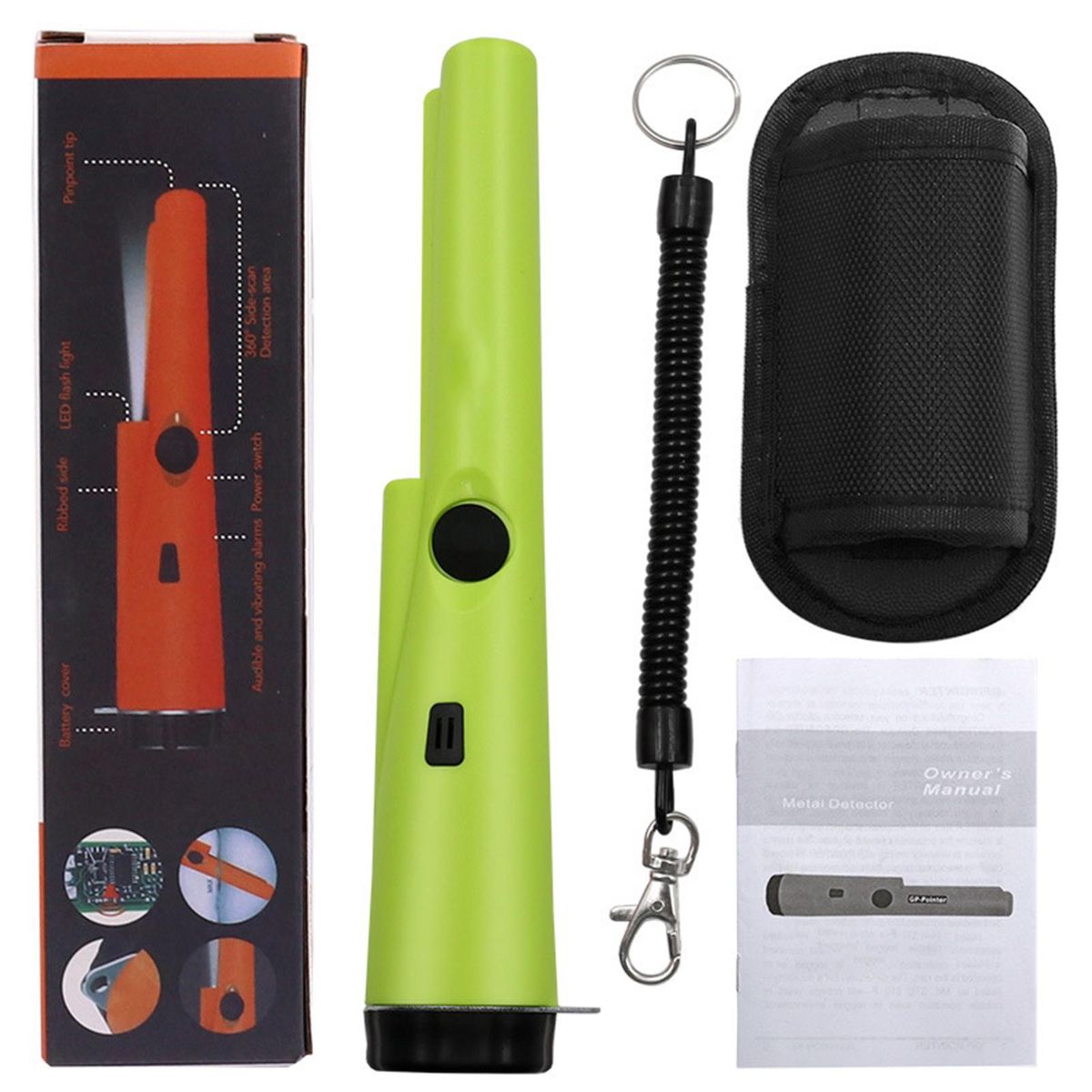 1 Set Metal Positioning Detector Golden Treasure Detection Tool Grass  Green