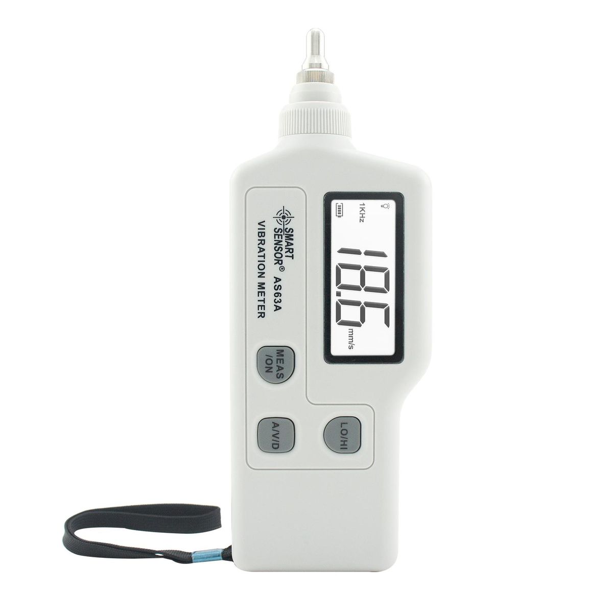 SMART SENSOR AS63A Digital Vibration Meter with LCD Screen Vibration Analyzer Tester AC Output Acceleration / Velocity / Displacement Measurement