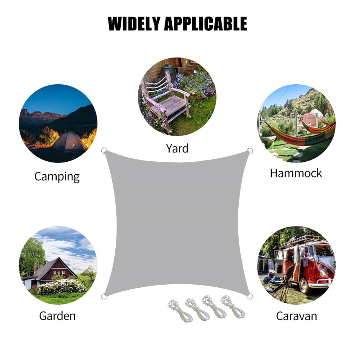 UV Resistant Sun Shade Sail Canopy Garden Plant Shelter 13 X