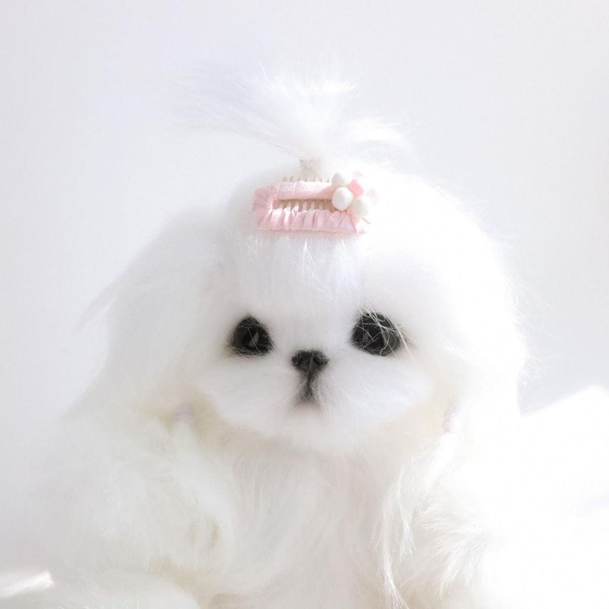 Pet Hairpin Puppy Dog Cat Floral BB Clip Barrette Pink