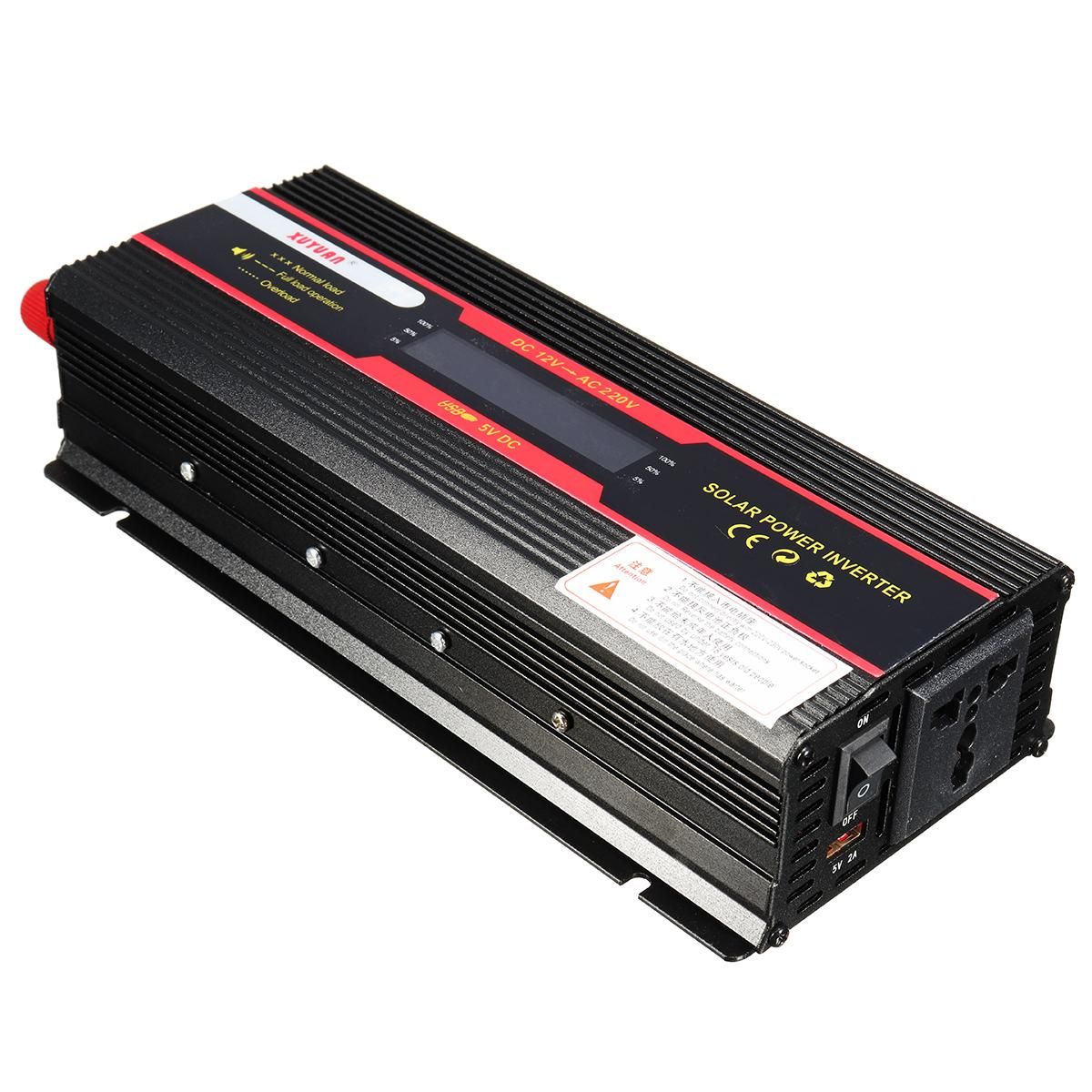 AU 6000W 24V-220V PEAK CAR SOLAR POWER INVERTER LCD  12V TO AC 220V~240V SINE WAVE-24v-220v Universal Plug