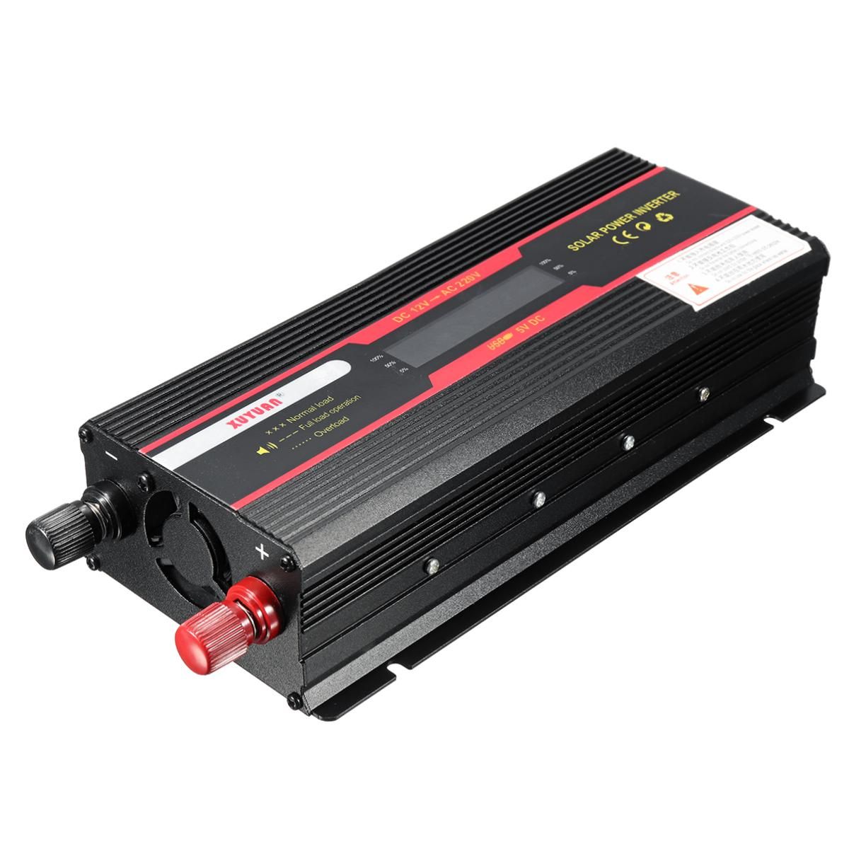 AU 6000W 24V-220V PEAK CAR SOLAR POWER INVERTER LCD  12V TO AC 220V~240V SINE WAVE-24v-220v Universal Plug