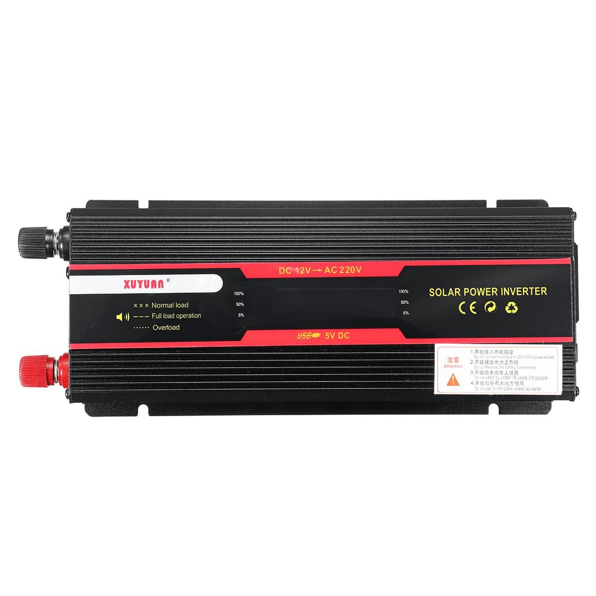 AU 6000W 24V-220V PEAK CAR SOLAR POWER INVERTER LCD  12V TO AC 220V~240V SINE WAVE-24v-220v Universal Plug