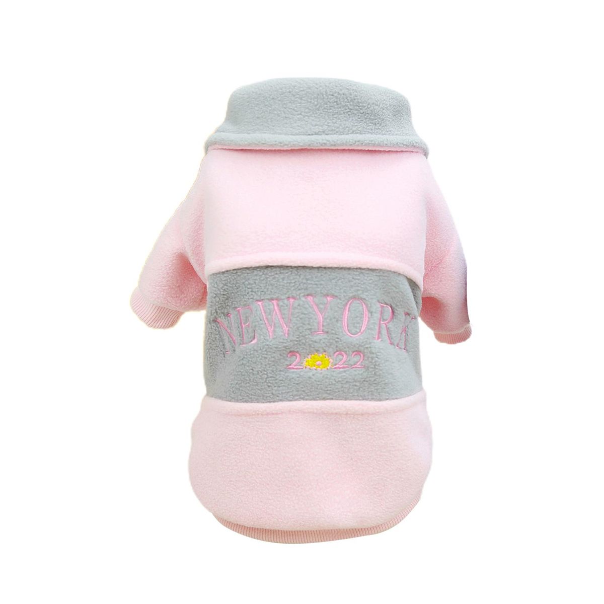 Pet Jacket Dog Two-legged Winter Overcoat Pink