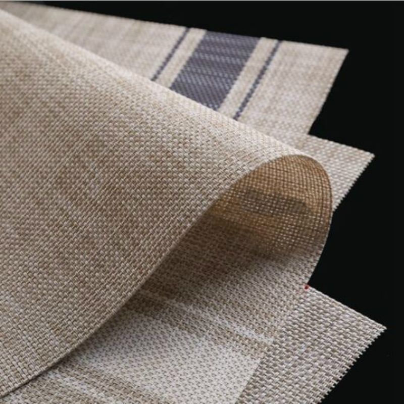 2 PCS Durable PVC Table Mats Coffee Cup Pad Braided Slip Placemats, Size: 30x45cm(Red)
