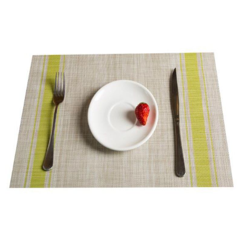 2 PCS Durable PVC Table Mats Coffee Cup Pad Braided Slip Placemats, Size: 30x45cm(Red)