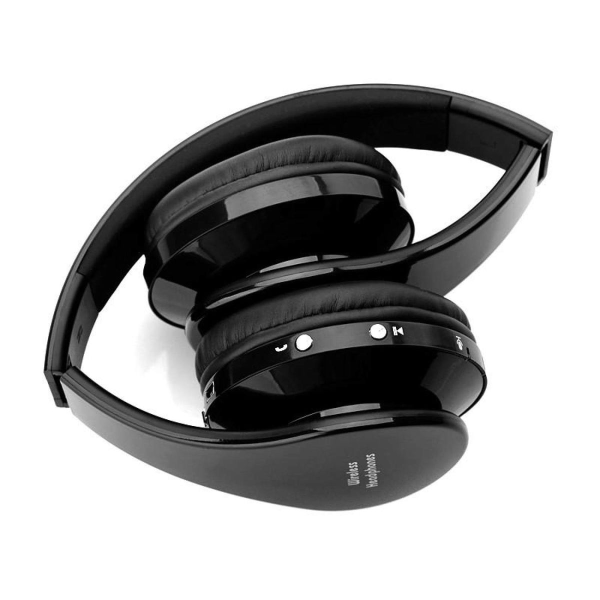 Foldable Wireless Bluetooth Stereo Headset Handsfree Headphones Mic Black BDZ