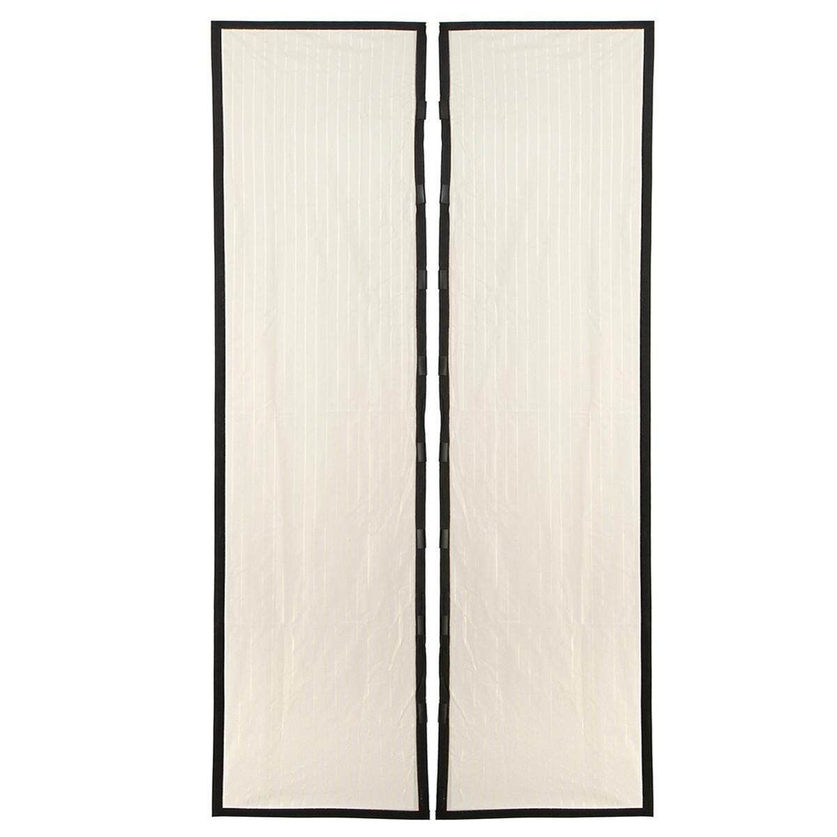 1.9x1m Magic Magnets Mesh Net Hands Free Anti Mosquito Screen Bug Door Curtain Beige