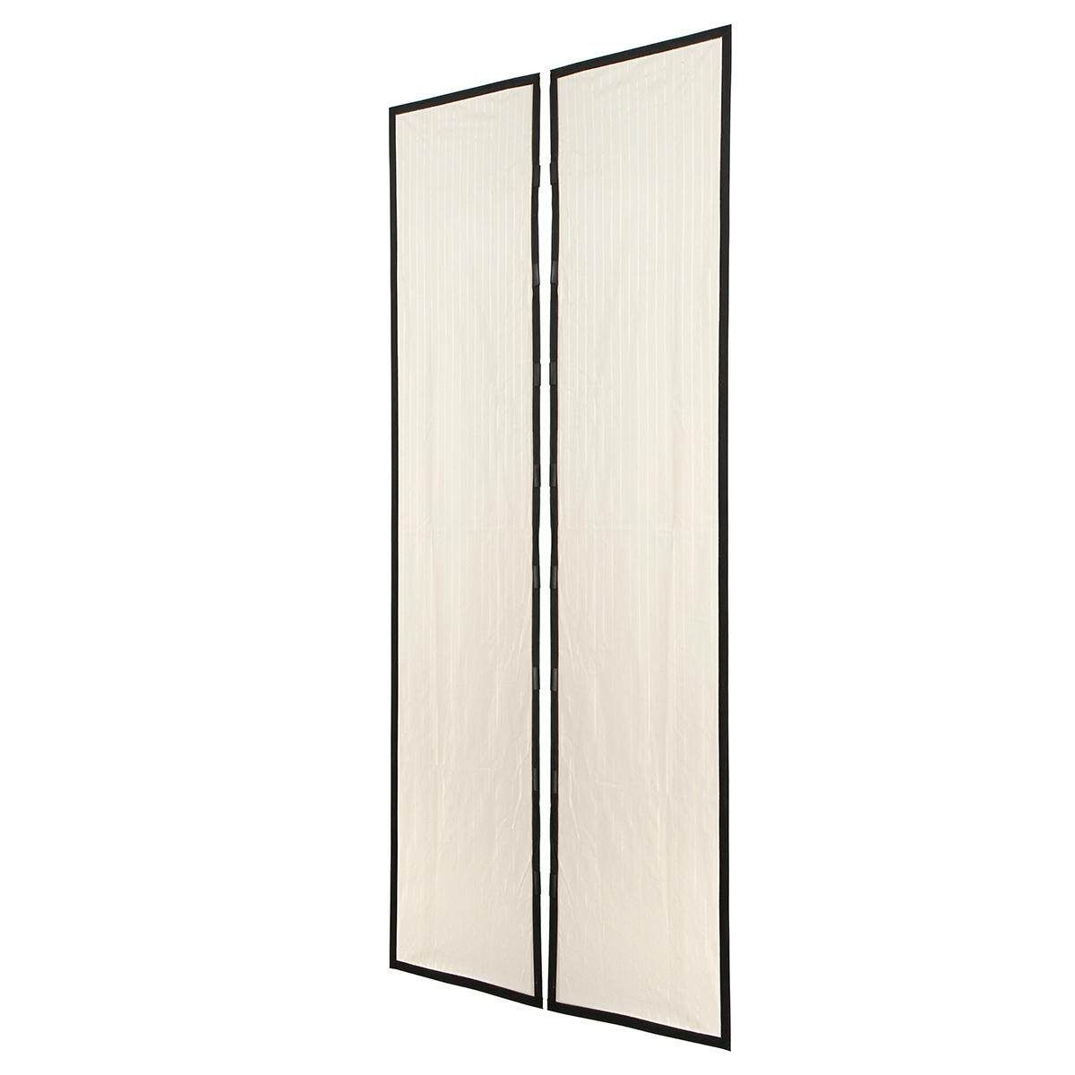 1.9x1m Magic Magnets Mesh Net Hands Free Anti Mosquito Screen Bug Door Curtain Beige