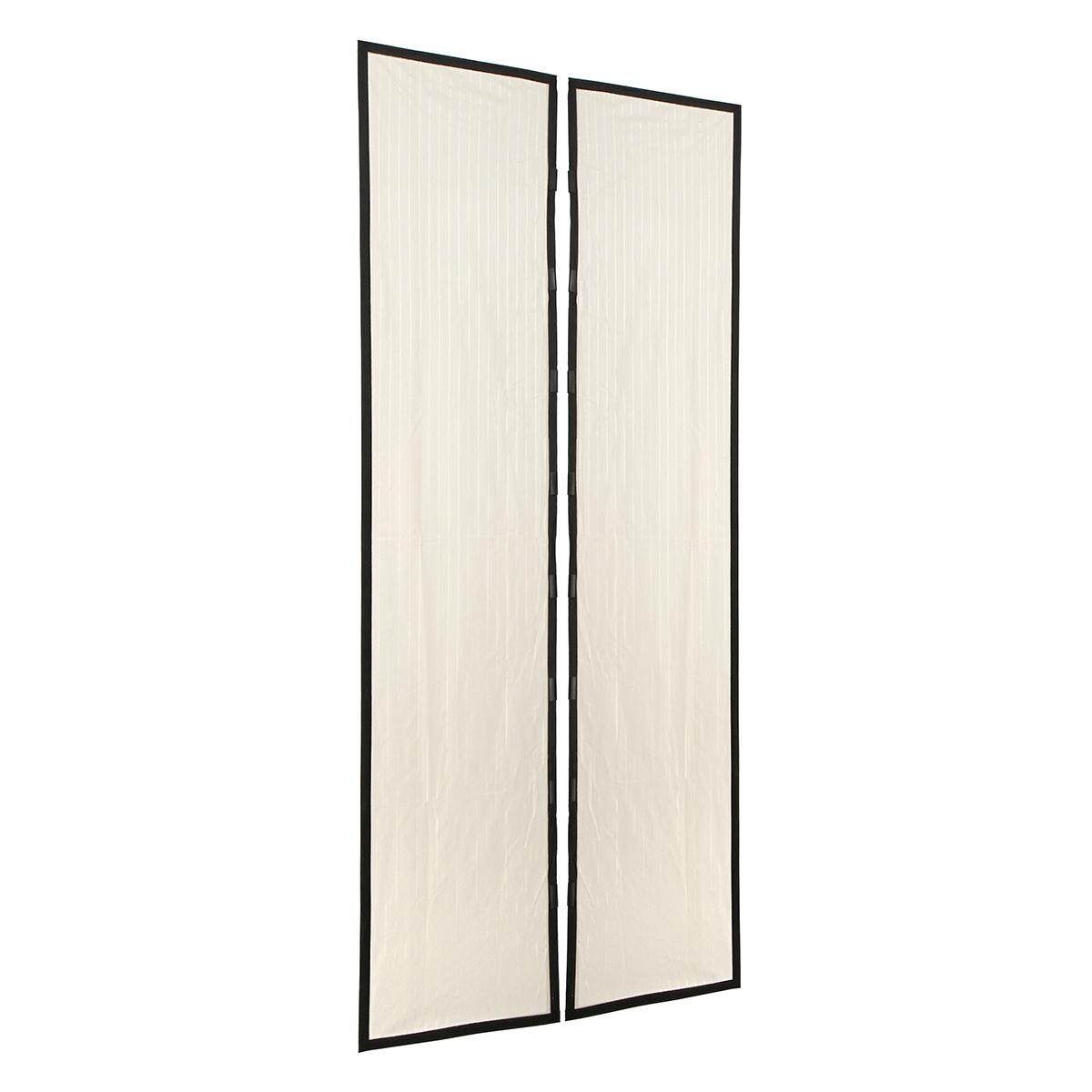 1.9x1m Magic Magnets Mesh Net Hands Free Anti Mosquito Screen Bug Door Curtain Beige