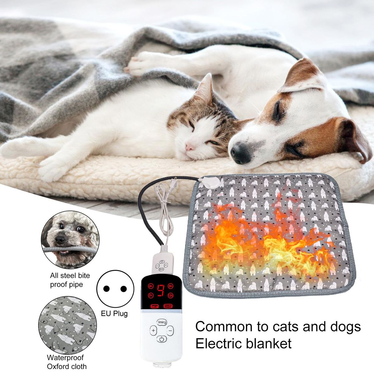 Pet Heating Pad Pet Dog Cat Electric Blanket EU Plug