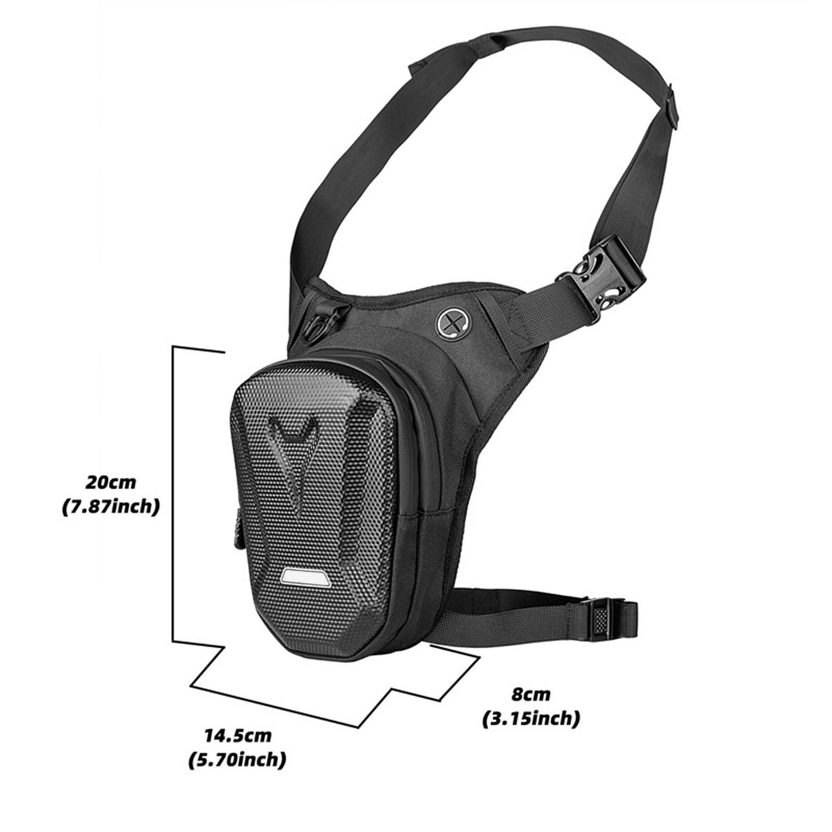 Hard Shell Drop Leg Bag Motorcycle Waterproof Waist Pack