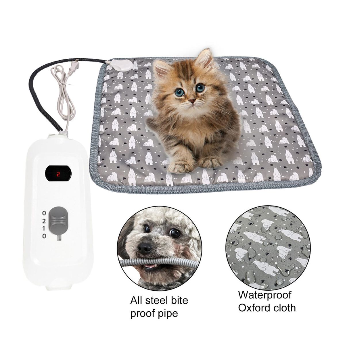 Pet Heating Pad Pet Dog Cat Heater Bed Mat EU Plug