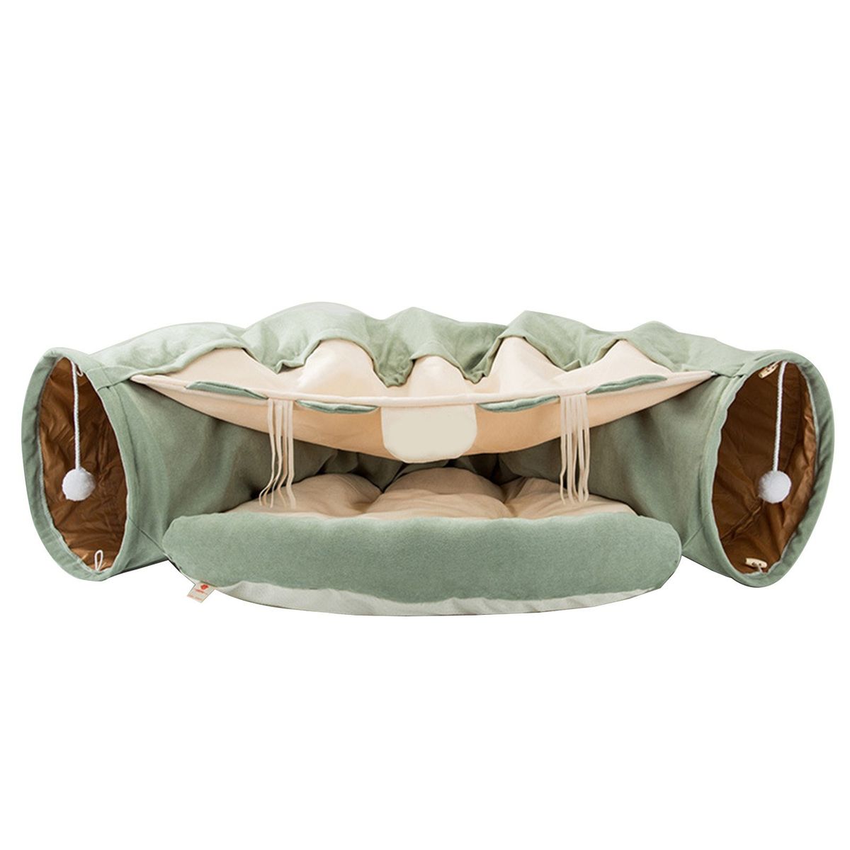 Cat Tunnel Bed Cat Bed Collapsible Cat Cozy Bed With Plush