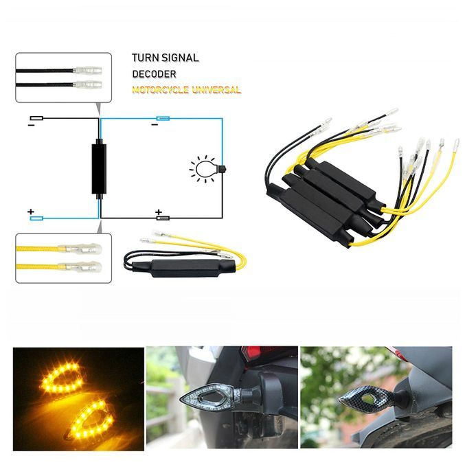 2Pcs Motorcycle LED Decoder Universal Strong Stability-