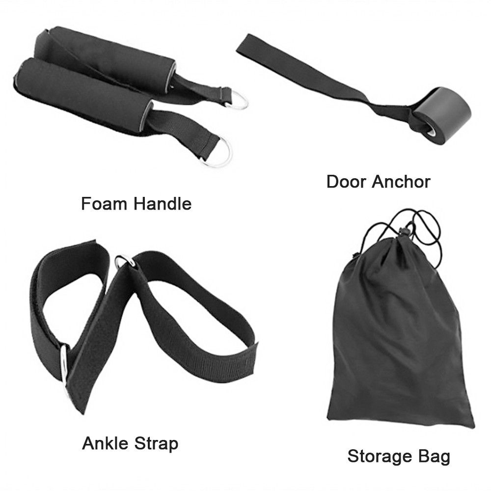 11 PCS Resistance Tube Bands Door Anchor Ankle Straps