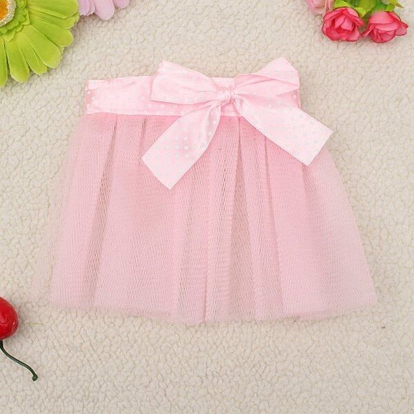 Pink XS Pet Dog Cat Bow Lace Tutu Dress Princess Skirt Cute Party Clothes XS Code