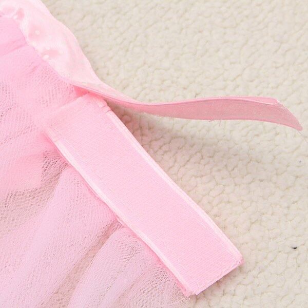 Pink XS Pet Dog Cat Bow Lace Tutu Dress Princess Skirt Cute Party Clothes XS Code