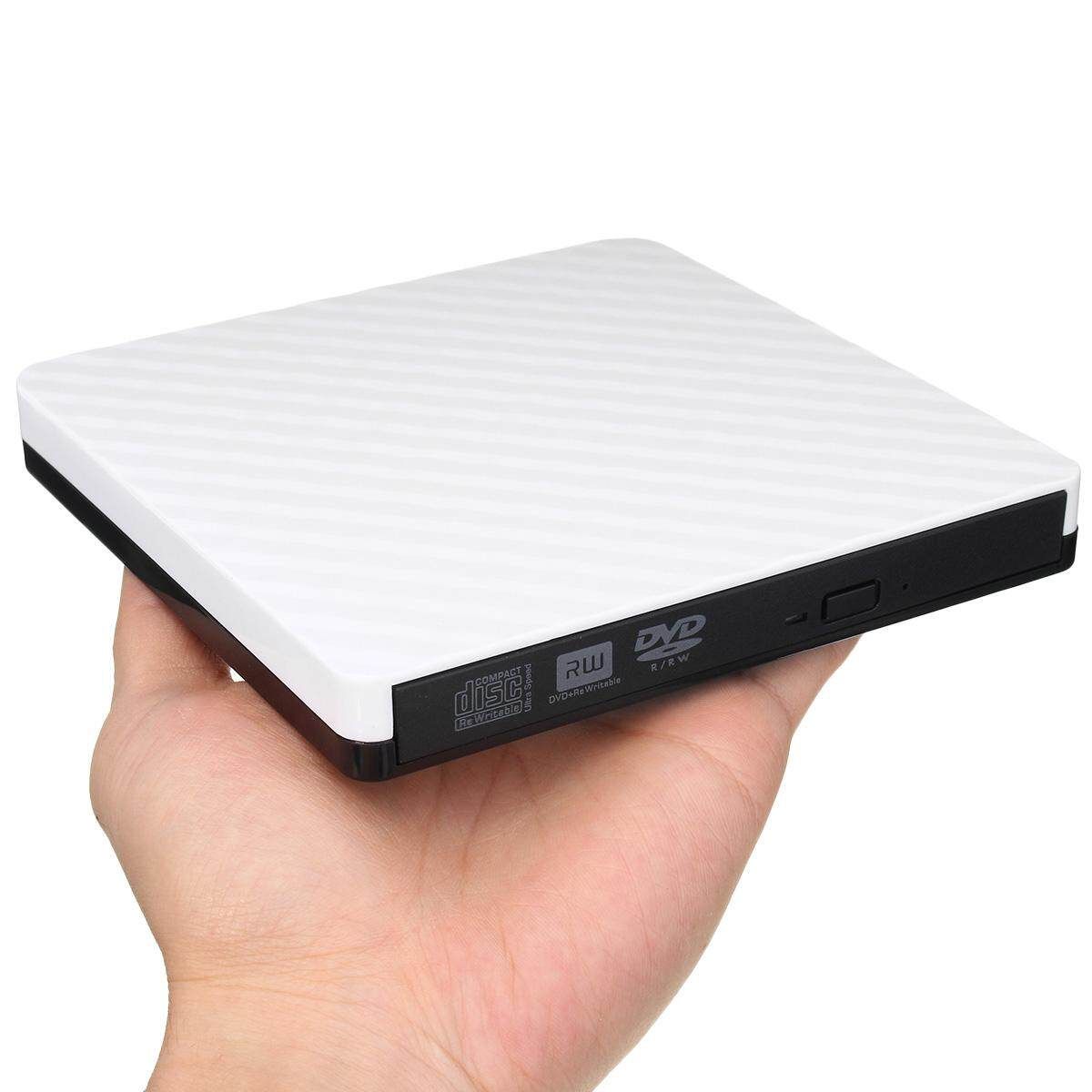 Ultra-thin Suction Notebook / Desktop USB3.0 External DVD Drive White White (white)