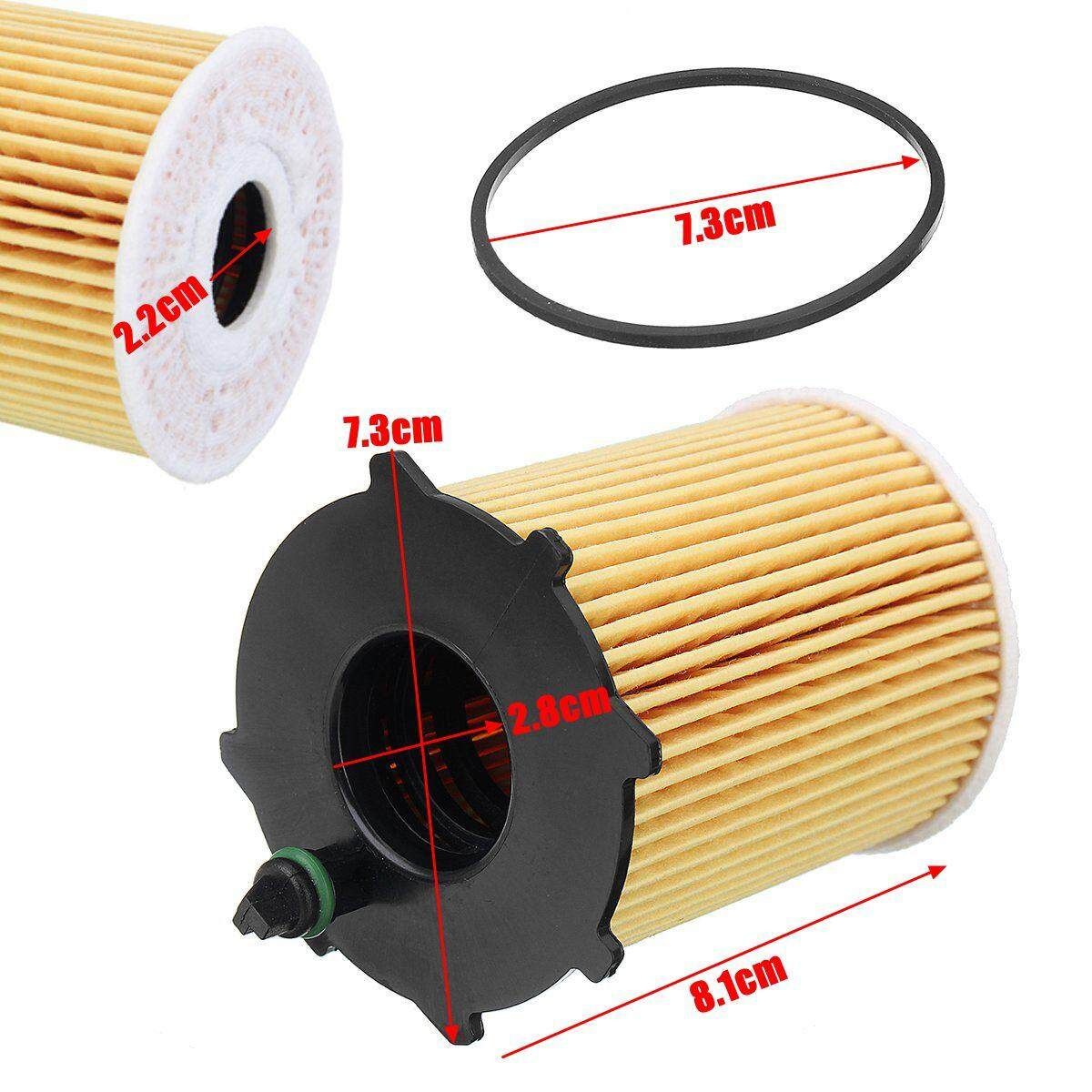 4Pcs New Engine Oil Filter With Gasket Kit For Citroen Peugeot 1.4 / 1.6 HDI #1109AY