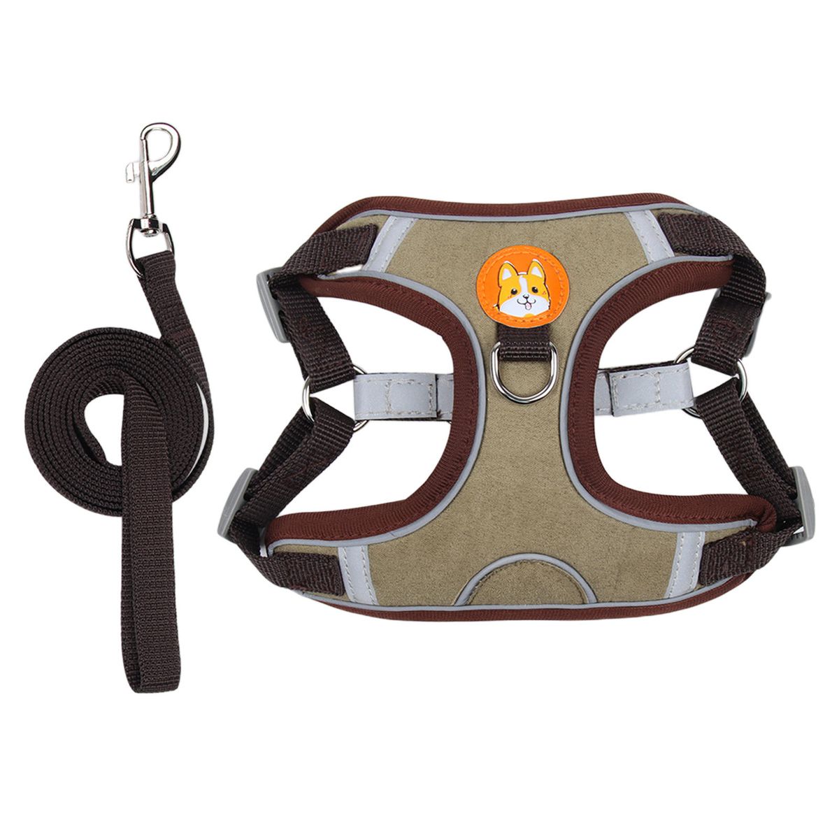 Dog Harness Soft Mesh   Breathable Brown XL