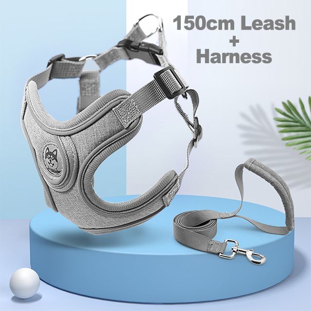 Dog Harness And Leash Reflective Durable Harness Leash For