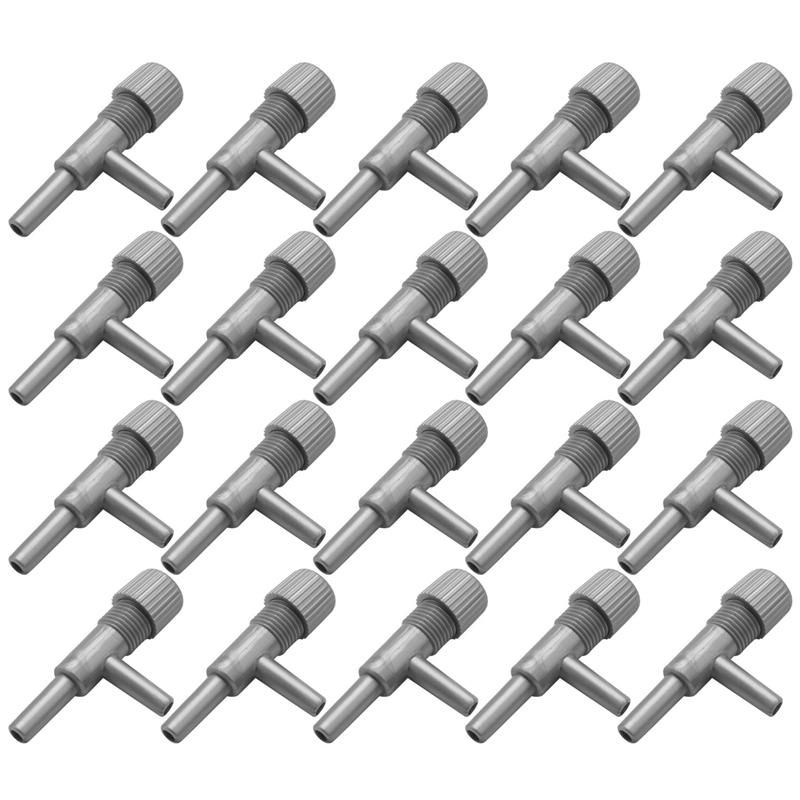 Aquarium Fish Oxygen Air Line Tubing Flow Control Valve 20 Pcs Gray