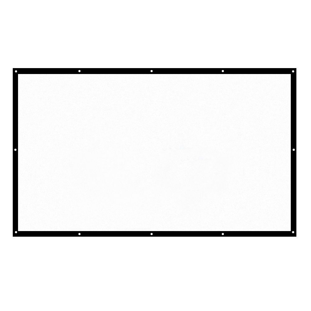 H150 150'' Portable Projector Screen HD 16:9 White Dacron 150 Inch Diagonal Video Projection Screen Foldable Wall Mounted For Home Theater Office Movies Indoors Outdoors
