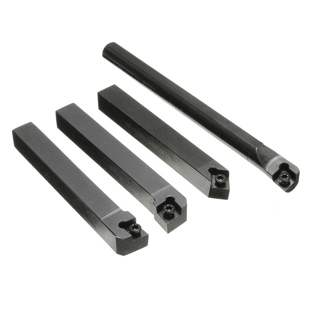 4PCS Lathe Turning Tool Holder + CCMT09T304 Carbide Inserts