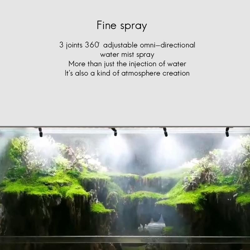 Fogger Mist Sprinkler Rainforest Tank 360 Adjustable Aquarium Aquatic Pet Cooling SystemA