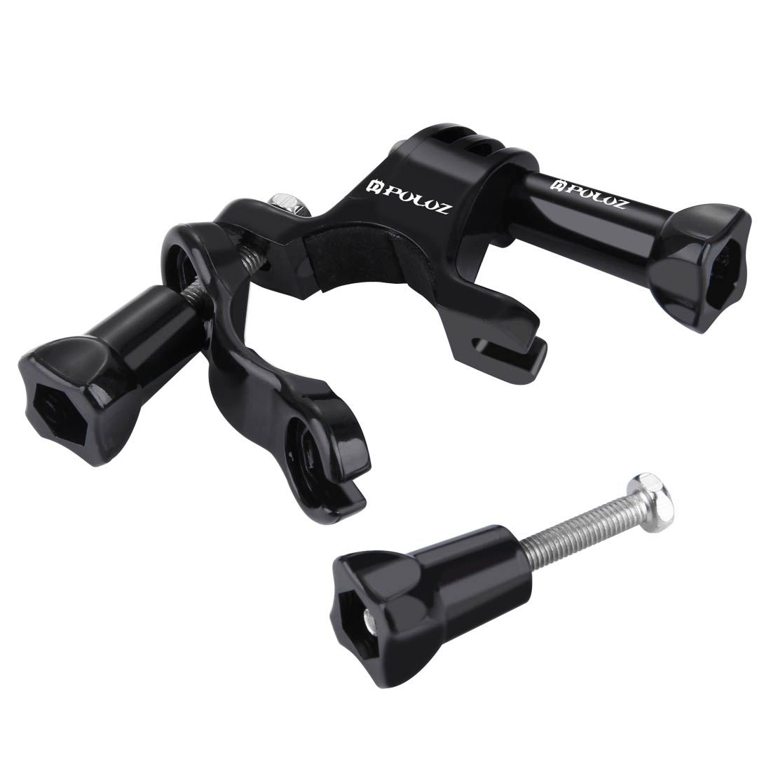 PULUZ Universal Bike Handlebar Mount With Screw For DJI Osmo Action, GoPro HERO7 /6 /5 /5 Session /4 Session /4 /3+ /3 /2 /1, Xiaoyi & Cameras(Black)