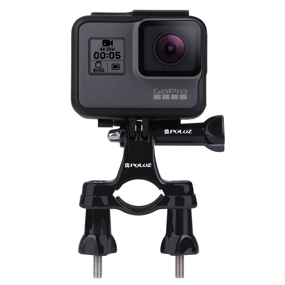 PULUZ Universal Bike Handlebar Mount With Screw For DJI Osmo Action, GoPro HERO7 /6 /5 /5 Session /4 Session /4 /3+ /3 /2 /1, Xiaoyi & Cameras(Black)