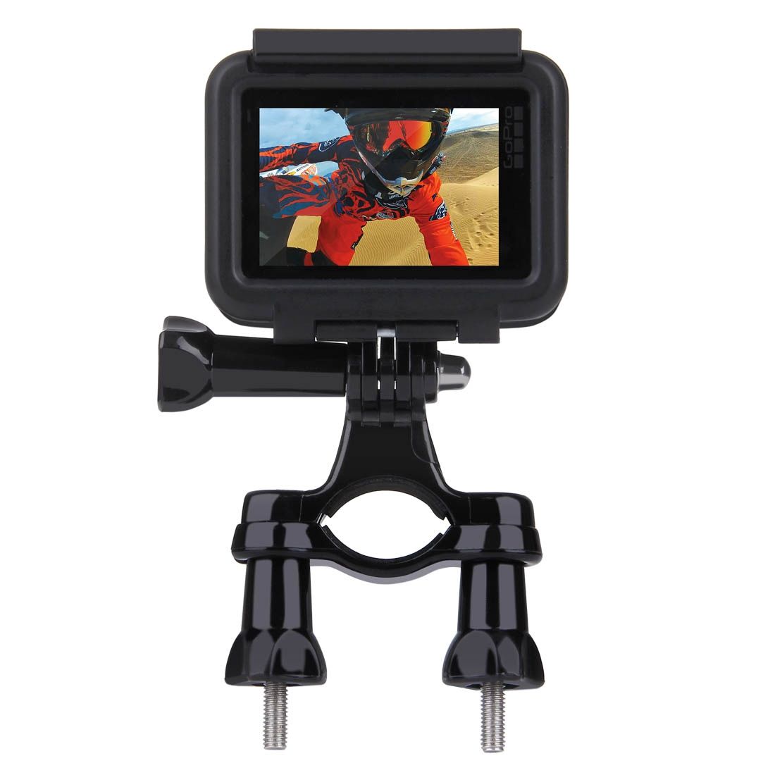 PULUZ Universal Bike Handlebar Mount With Screw For DJI Osmo Action, GoPro HERO7 /6 /5 /5 Session /4 Session /4 /3+ /3 /2 /1, Xiaoyi & Cameras(Black)