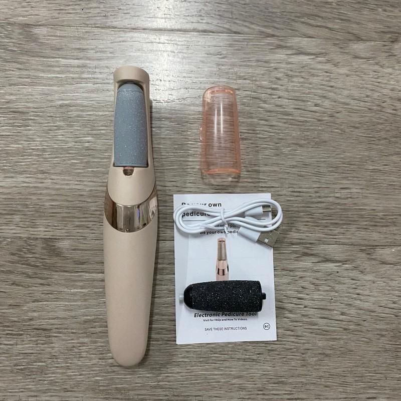 Cross-border new electric foot grinder beauty foot exfoliating machine pedicure device automatic rubbing feet calluses pedicure pedicure tool Charging model (gray head) colorful package