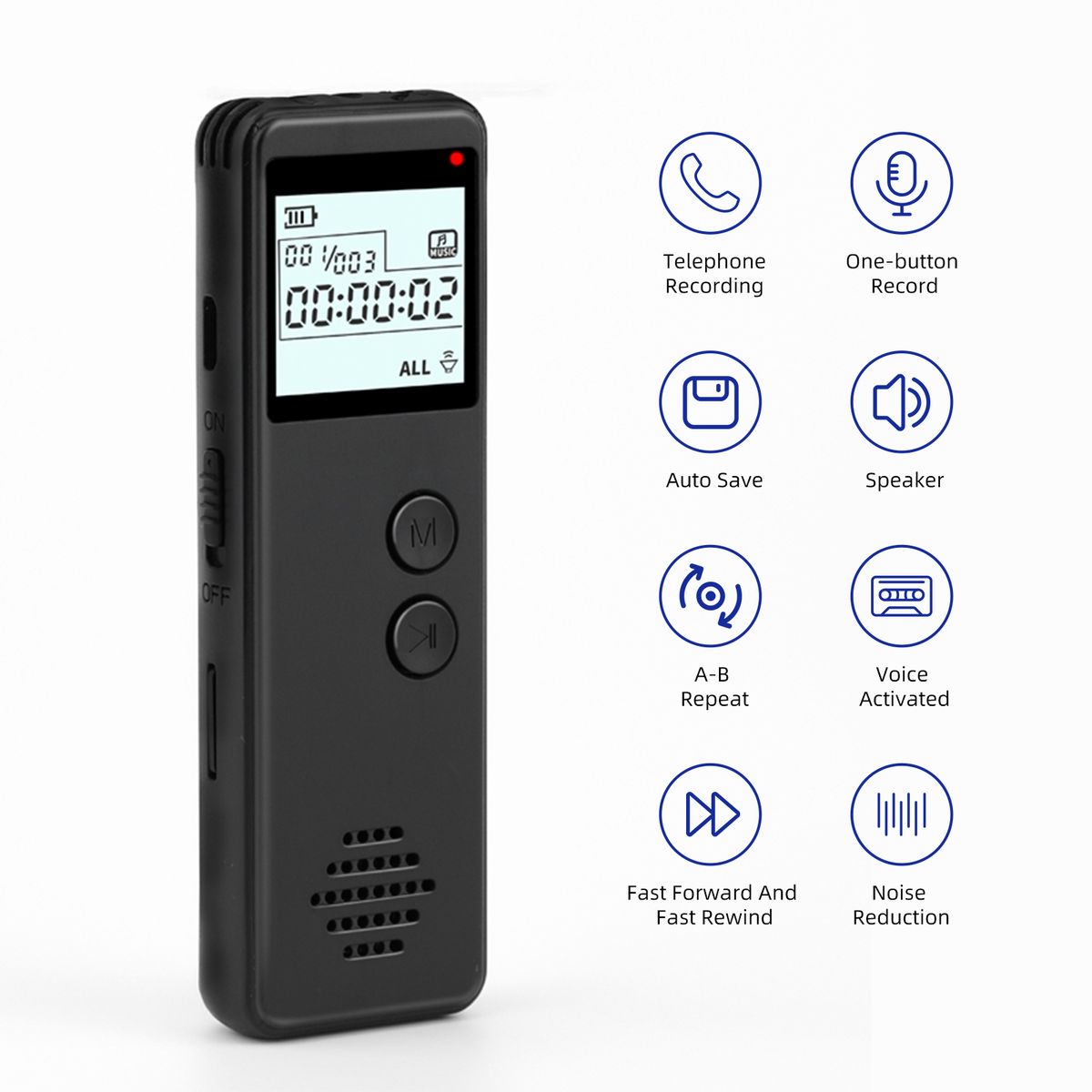 Digital Voice Recorder Voice Activated Recorder Noise