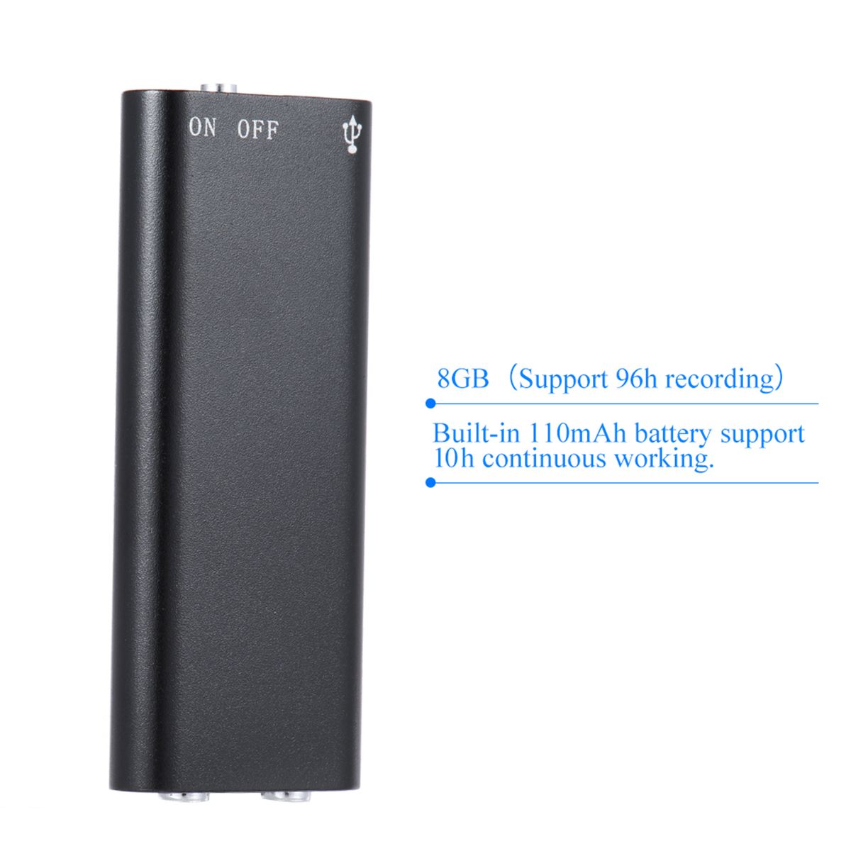8GB Mini USB Digital Audio Voice Recorder Dictaphone MP3