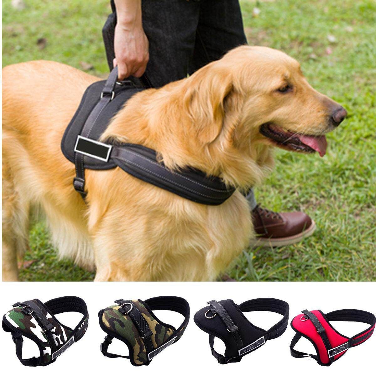 Safe Control Large Dog Pulling Harness Adjustable Pet Pitbull Training Black XLL Black XXL