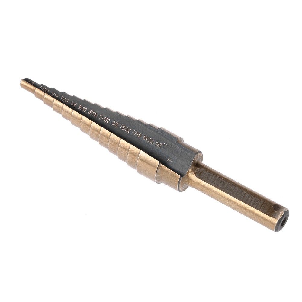 5pcs High Speed Steel 4241 Step Drill Bit Set Round Shank