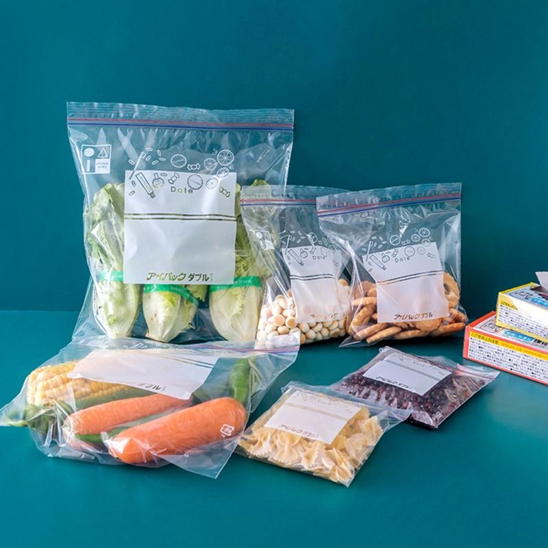 Ziplock Bag Zip Lock Plastic Bags Sealing Bag Transparent PE Poly Bags Fresh Storage Food-L