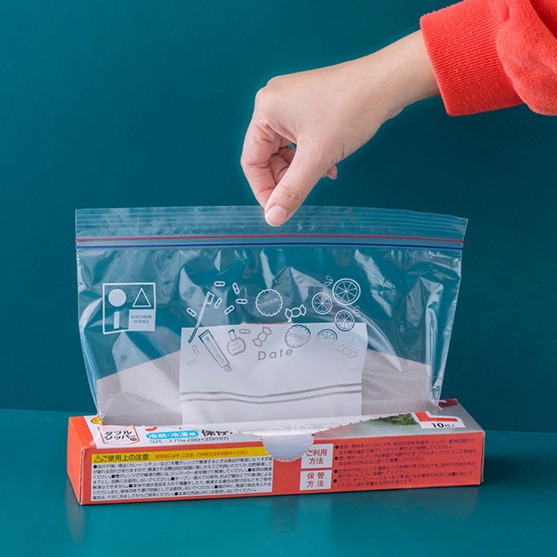Ziplock Bag Zip Lock Plastic Bags Sealing Bag Transparent PE Poly Bags Fresh Storage Food-L