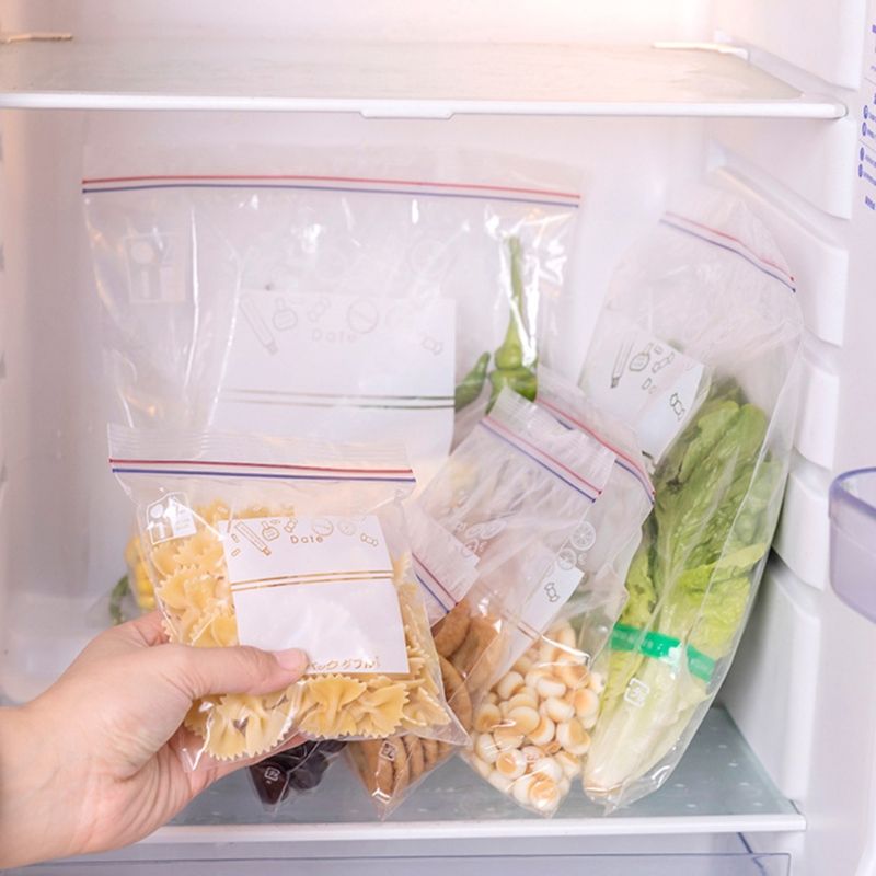 Ziplock Bag Zip Lock Plastic Bags Sealing Bag Transparent PE Poly Bags Fresh Storage Food-L