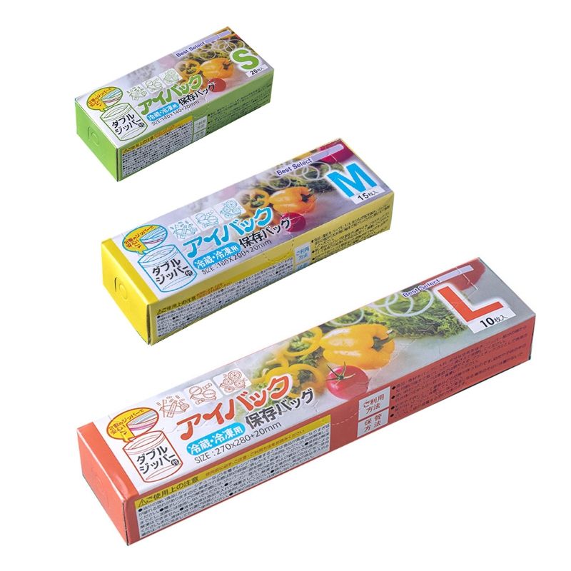 Ziplock Bag Zip Lock Plastic Bags Sealing Bag Transparent PE Poly Bags Fresh Storage Food-L