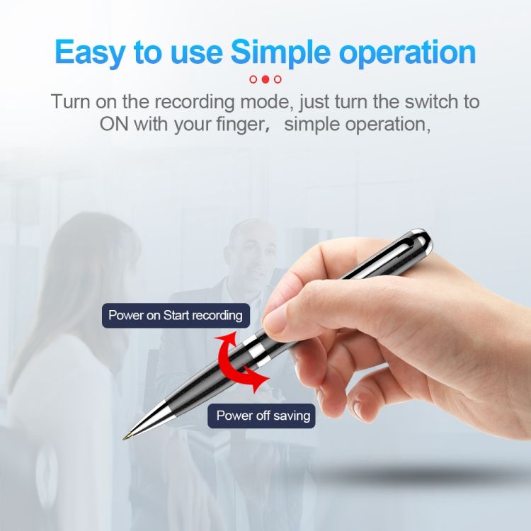 Q96 Digital Noise Reduction Recording Pen, Capacity:128GB