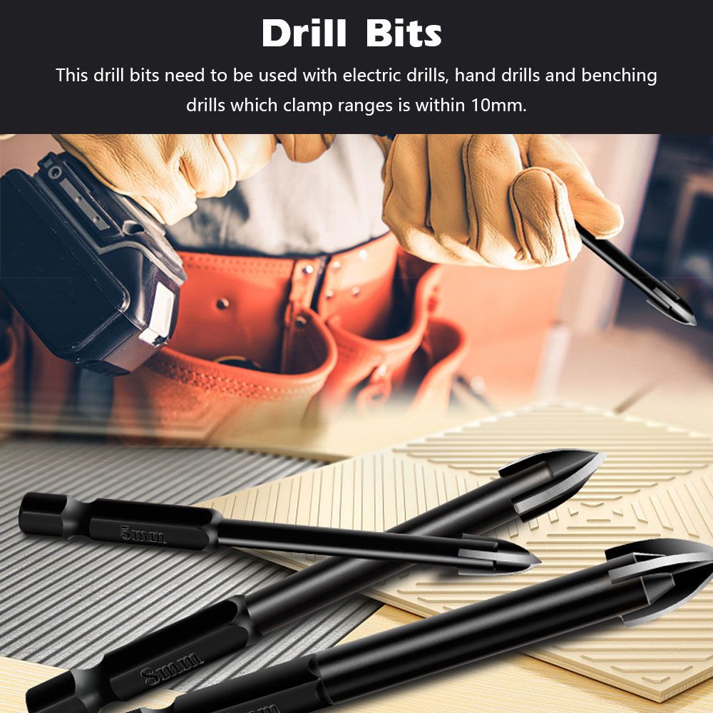 6 PCS Universal Drill Bit Set Carbide Drill Bit