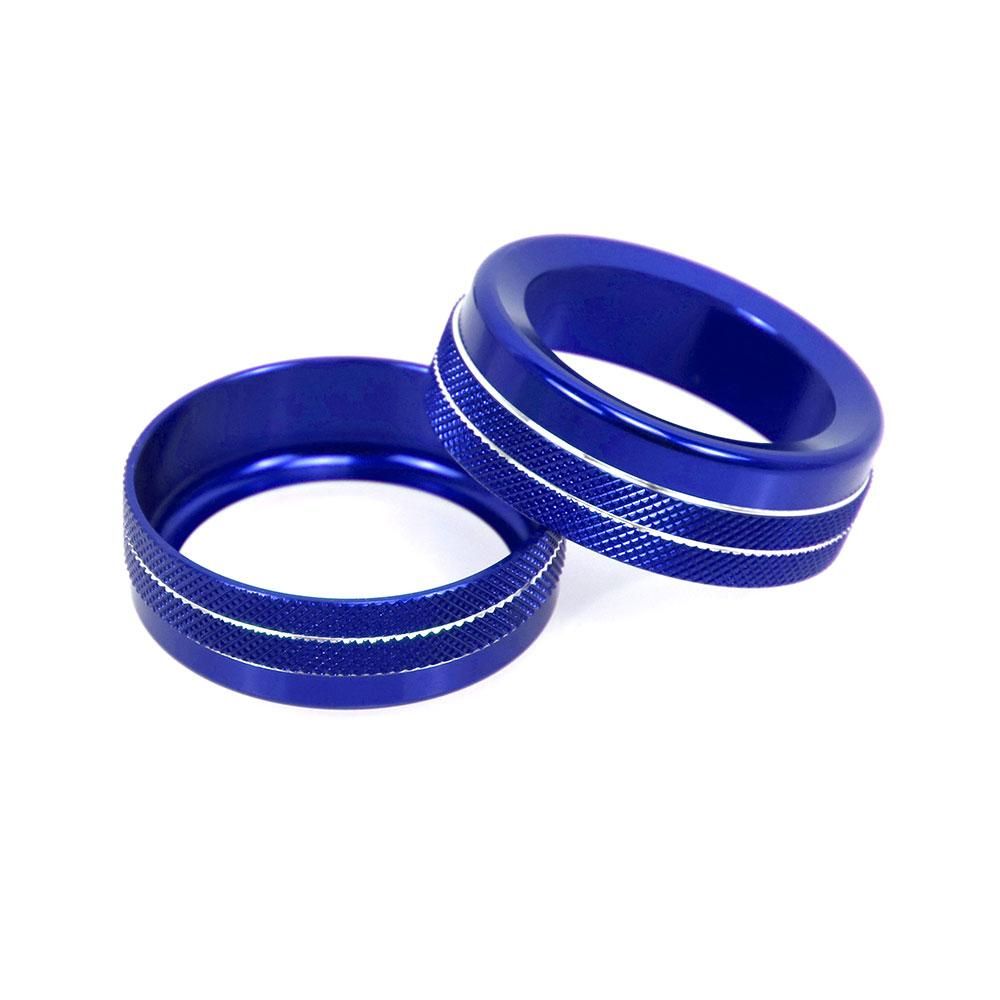 Air Conditioner Switch Knob Cover Radio CD Button Trim Rings Aluminum Alloy