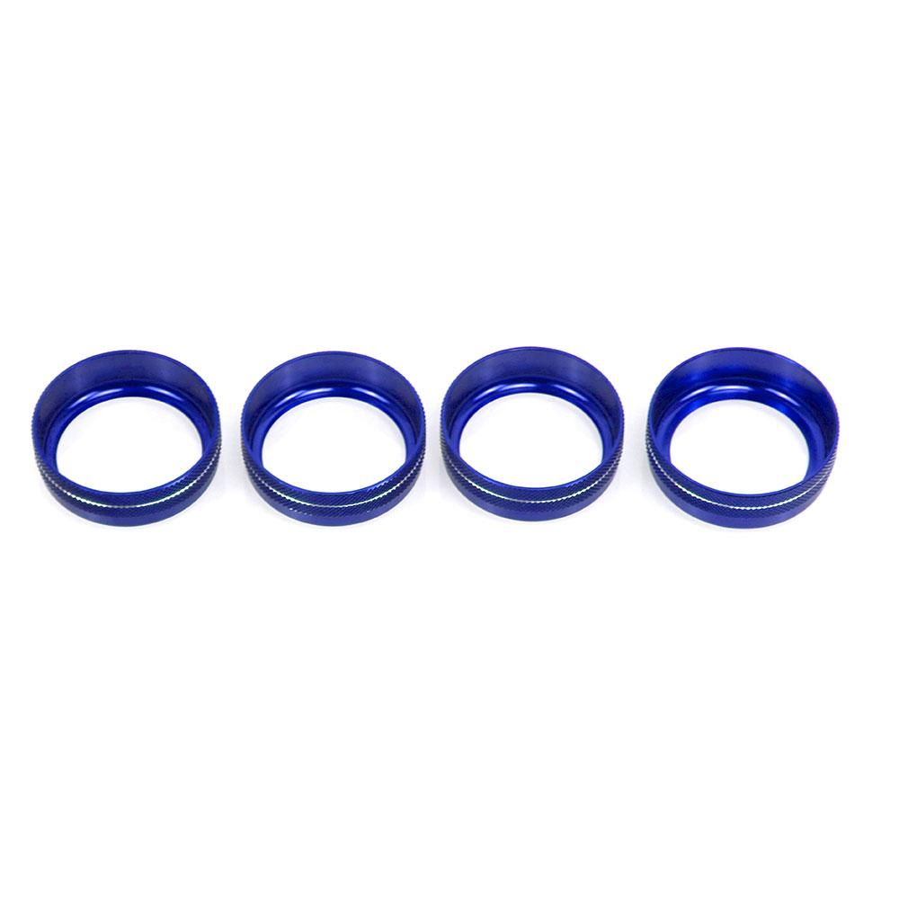Air Conditioner Switch Knob Cover Radio CD Button Trim Rings Aluminum Alloy
