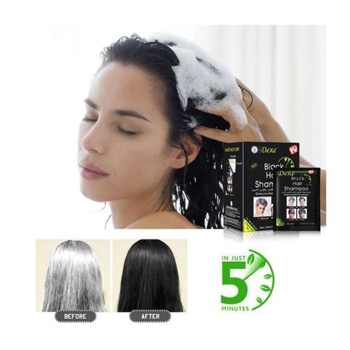 Exotic 5 Minutes Black Hair Herbal Dye Shampoo For Unisex
